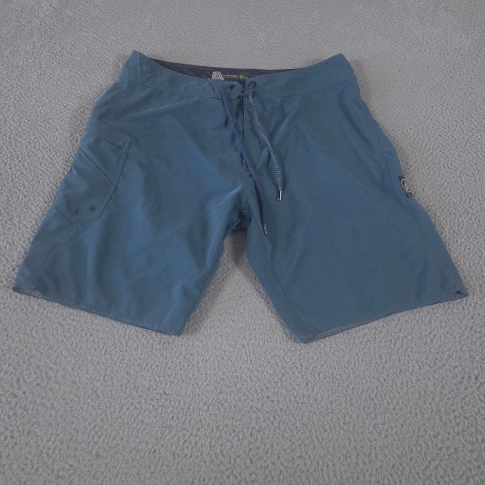 Volcom‎ Shorts Mens 34 Blue Mod-Tech Repreve Recycled Boardshorts Surf Trunks